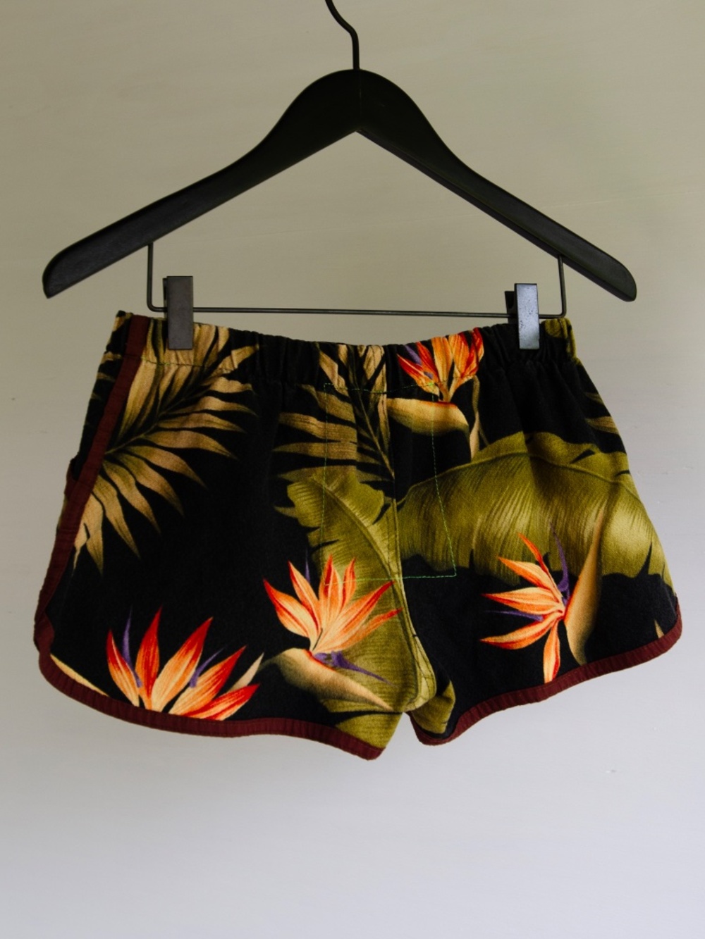 Aviator Nation Bird of Paradise Stripe Track Shorts Handmade in California EUC - Picture 3 of 5